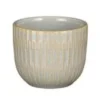 Pot rond en céramique coloris gris glacé Sara - Ø 7,5 x H 6 cm