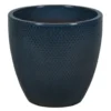 Pot rond en grès émaillé bleu océan Passion for Pottery Busan - Ø 23 x H 20,5 cm