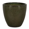 Pot rond en grès émaillé vert Passion for Pottery Busan - Ø 48 x H 40 cm
