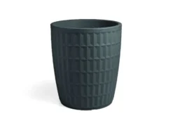 Pot rond en plastique coloris anthracite Veca Tyle - Ø 60 cm