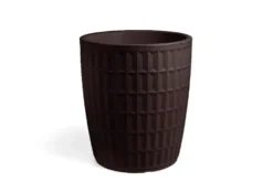 Pot rond en plastique coloris bronze rouille Veca Tyle - Ø 50 cm