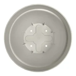 Pot rond en plastique recyclé coloris blanc soie Elho Vibia Campana - Ø 40 x H 33,4 cm