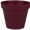 Pot rond en polypropylène rouge Bourgogne Eda Toscane 6 L - Ø 25 x H 20,6 cm