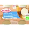 Pots brassés Poire Cannelle 2x130 g 6 mois+