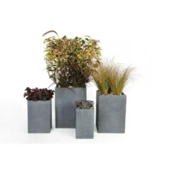 Pot Stream mi haut Anthracite L.25x25 x H.38 cm