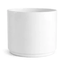 Pot Subly coloris blanc en céramique - Ø 18 x 16 cm