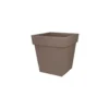 Pot Toscane carré coloris taupe 49,5 x 49,5 x 52,5 cm de 87 L