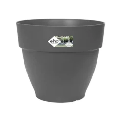 Pot vibia campana rond Elho de 46 L coloris noir Ø 47 x H 40 cm