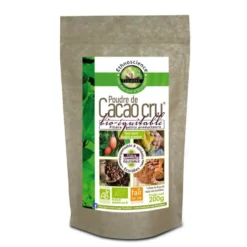 Poudre de cacao cru bio équitable sans sucre Ethnoscience - 200 g