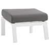 Pouf ottoman Kledi en aluminium, teinte pelican - BIZZOTTO Kledi