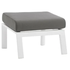 Pouf ottoman Kledi en aluminium, teinte pelican - BIZZOTTO Kledi