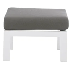 Pouf ottoman Kledi en aluminium, teinte pelican - BIZZOTTO Kledi