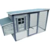 Poulailler avec enclos en bois traité Flamingo Palacio modèle Cottage - L 200 x l 76 x H 104 cm