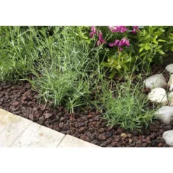 Pouzzolane rouge pour jardin de calibre 20 à 50 mm en sac de 20 L