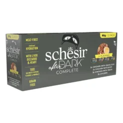 Pâtée pour chat au bouillon After Dark Schesir - 12 x 80 g