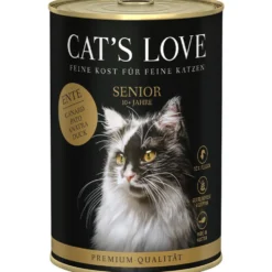 Pâtée pour chat au canard Cat's Love Senior – en boîte de 400 g