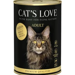 Pâtée pour chat au poulet pur Cat's Love Adult – en boîte de 400 g