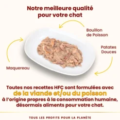 Pâtée pour chat complète HFC au maquereau et pommes de terre Almo Nature - 70 g