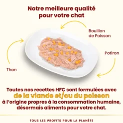 Pâtée pour chat complète HFC au thon et potiron Almo Nature - 70 g