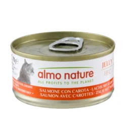 Pâtée pour chat HFC Jelly au saumon et carotte Almo Nature - 70 g