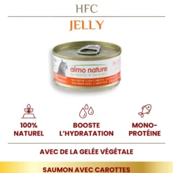 Pâtée pour chat HFC Jelly au saumon et carotte Almo Nature - 70 g