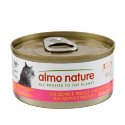 Pâtée pour chat HFC Jelly au saumon et poulet Almo Nature - 70 g