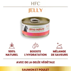 Pâtée pour chat HFC Jelly au saumon et poulet Almo Nature - 70 g