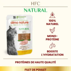 Pâtée pour chat HFC Natural au filet poulet Almo Nature - 70 g