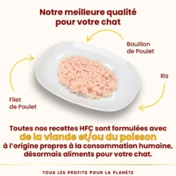 Pâtée pour chat HFC Natural au filet de poulet Almo Nature - 70 g