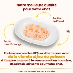 Pâtée pour chat HFC Natural au poulet et fromage Almo Nature - 70 g