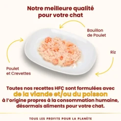 Pâtée pour chat HFC Natural au poulet et crevettes Almo Nature - 70 g