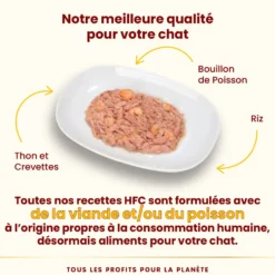 Pâtée pour chat HFC Natural au thon et crevettes Almo Nature - 70 g
