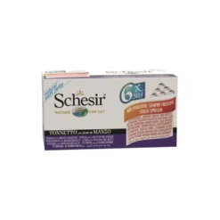 Pâtée pour chat Schesir au Thon et boeuf Pack de 6 boites de 50 g
