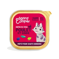 Pâtée pour chat senior au poulet et à la dinde sans céréales Edgard & Cooper - 85 g