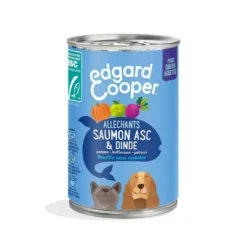 Pâtée pour chien adulte au saumon et à la dinde sans céréales Edgard & Cooper - 400 g