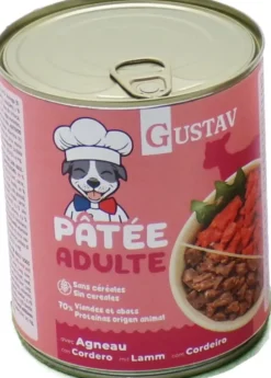 Pâtée pour chien adulte à l’agneau sans céréales complète Bubimex Gustav - 800 g