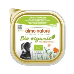 Pâtée pour chien biologique BIO ORGANIC au poulet et légumes Almo Nature - 300 g
