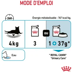 Pâtées pour chat adulte émincés en sauce Royal Canin Urinary Care - 12 x 85 g