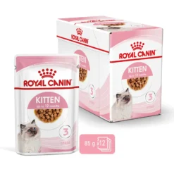 Pâtées pour chaton émincés en sauce Royal Canin Kitten - 12 x 85 g