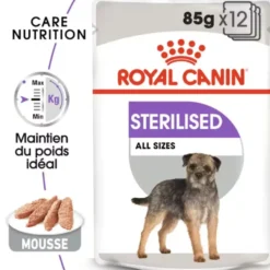 Pâtées pour chien stérilisé en mousse Royal Canin Sterilised - 12 x 85 g