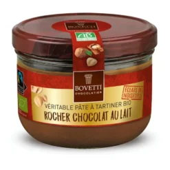 Pâtes à tartiner-noisettes/chocolat au lait rocher Bovetti - 200 g