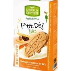 P'tit Dej Céréales, miel et chocolat bio 190 g LE MOULIN DU PIVERT
