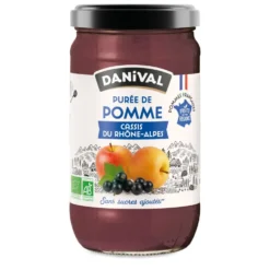 Purée de fruits bio pomme cassis du Rhône-Alpes Danival - 700 g