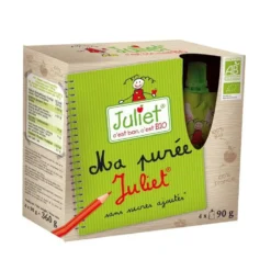 Purée de pomme Juliet gourde en étui 4x90g