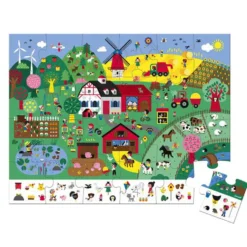 Puzzle d’observation la ferme en carton Juratoys - 24 pièces