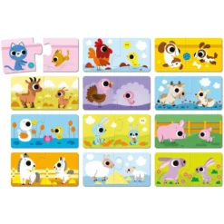 Puzzles éducatifs Parents et bébés animaux Janod