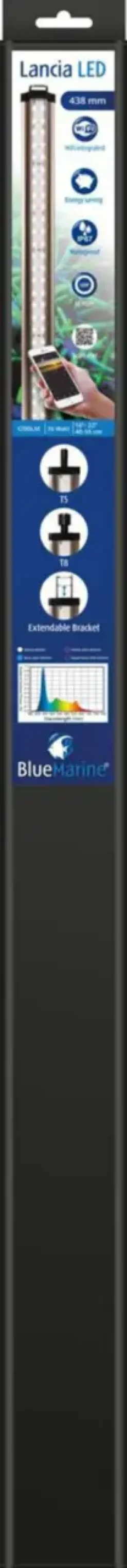 Rampe d’éclairage à LED wifi 16 W Blue Marine Lancia – 438 mm