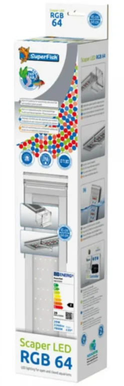 Rampe LED RGB aquarium eau douce, 7800 K - SUPERFISH Scaper - 29 W, 64