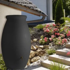 Récupérateur d’eau coloris anthracite Bellijardin Jarre – 500 L