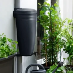 Récupérateur d'eau de pluie Green basics noir - Elho 35 litres